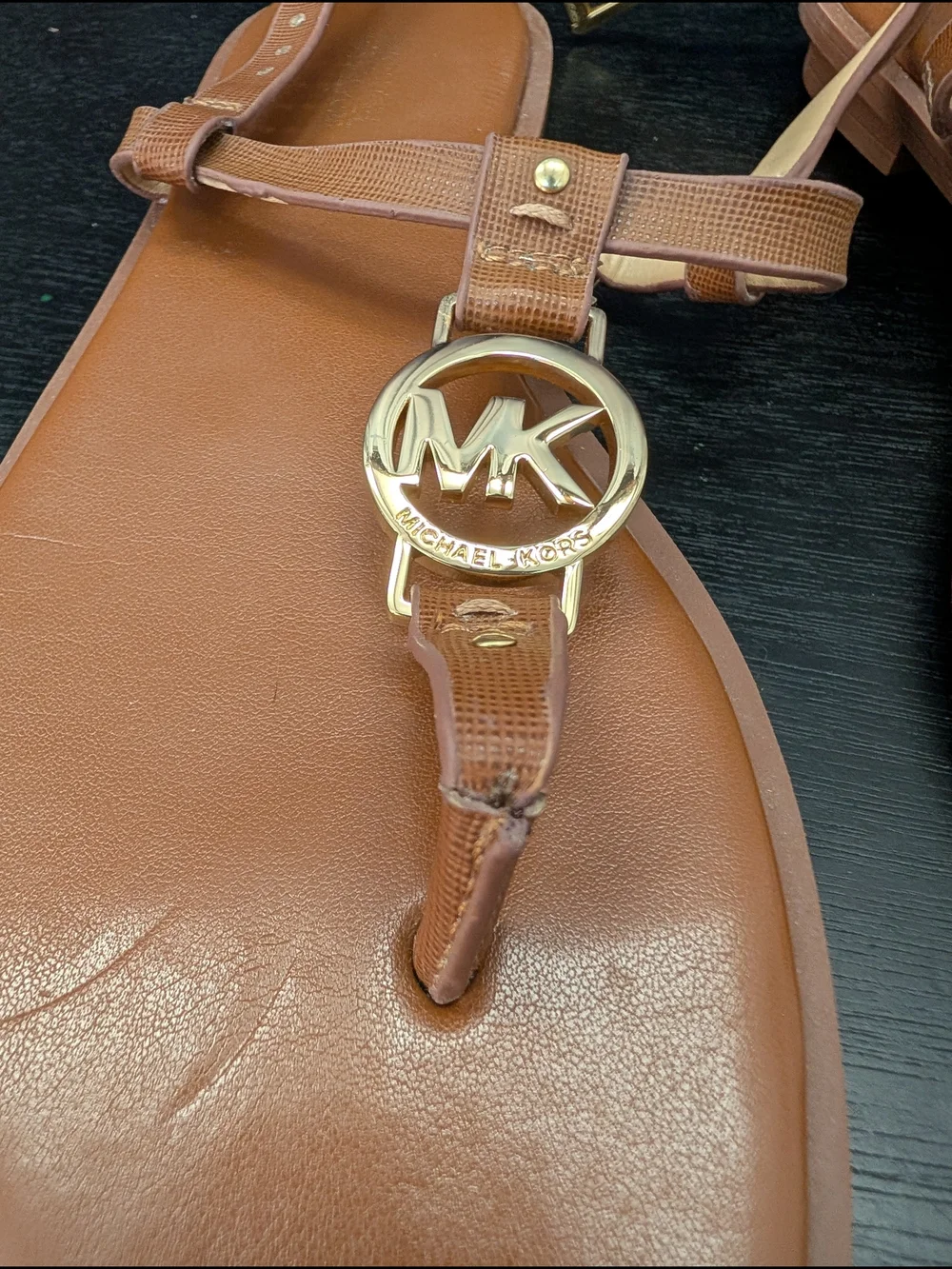 Michael Kors MK Logo T-Strap Sondra Sandals